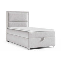 BOXBETT mit Bettkasten Trinity K-11 SINGLE Bonellfederkern inkl. Topper - Silberfarben, Holz/Holzwerkstoff (80/200cm) - Best For Home