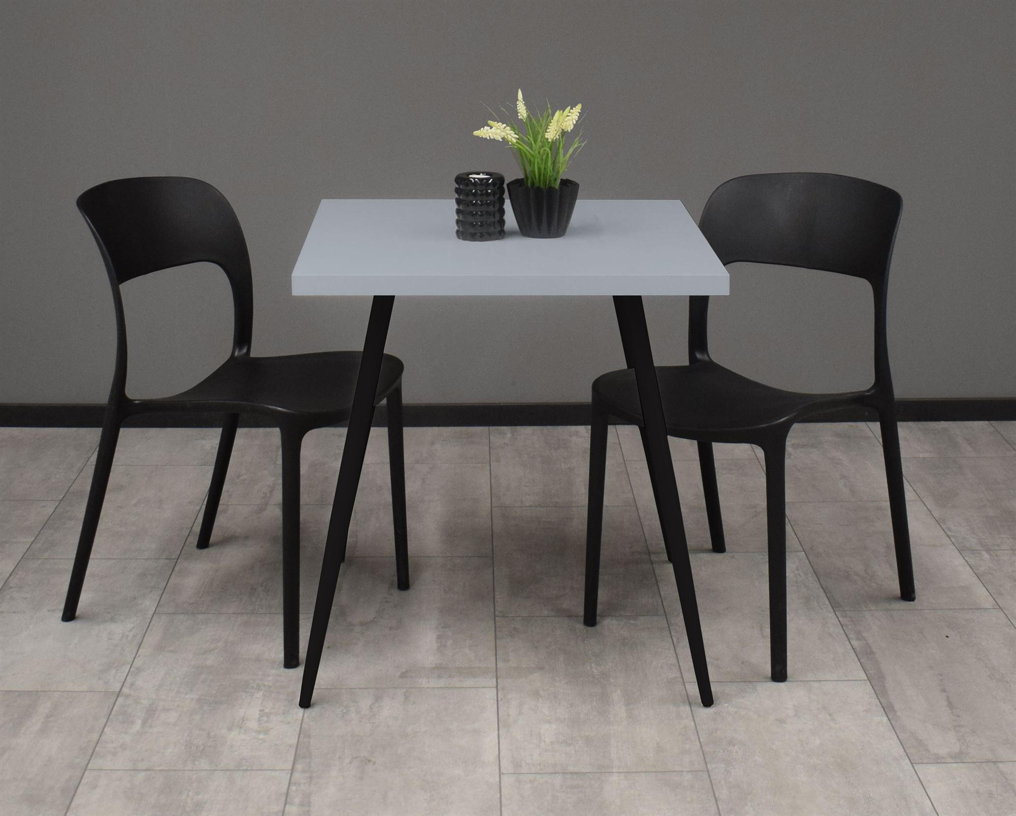 BARTISCH Ekaterina 70x70x75 schwarz matt/aqua matt lack - Blau, Metall (70/70/75cm) - 58aufmkessel