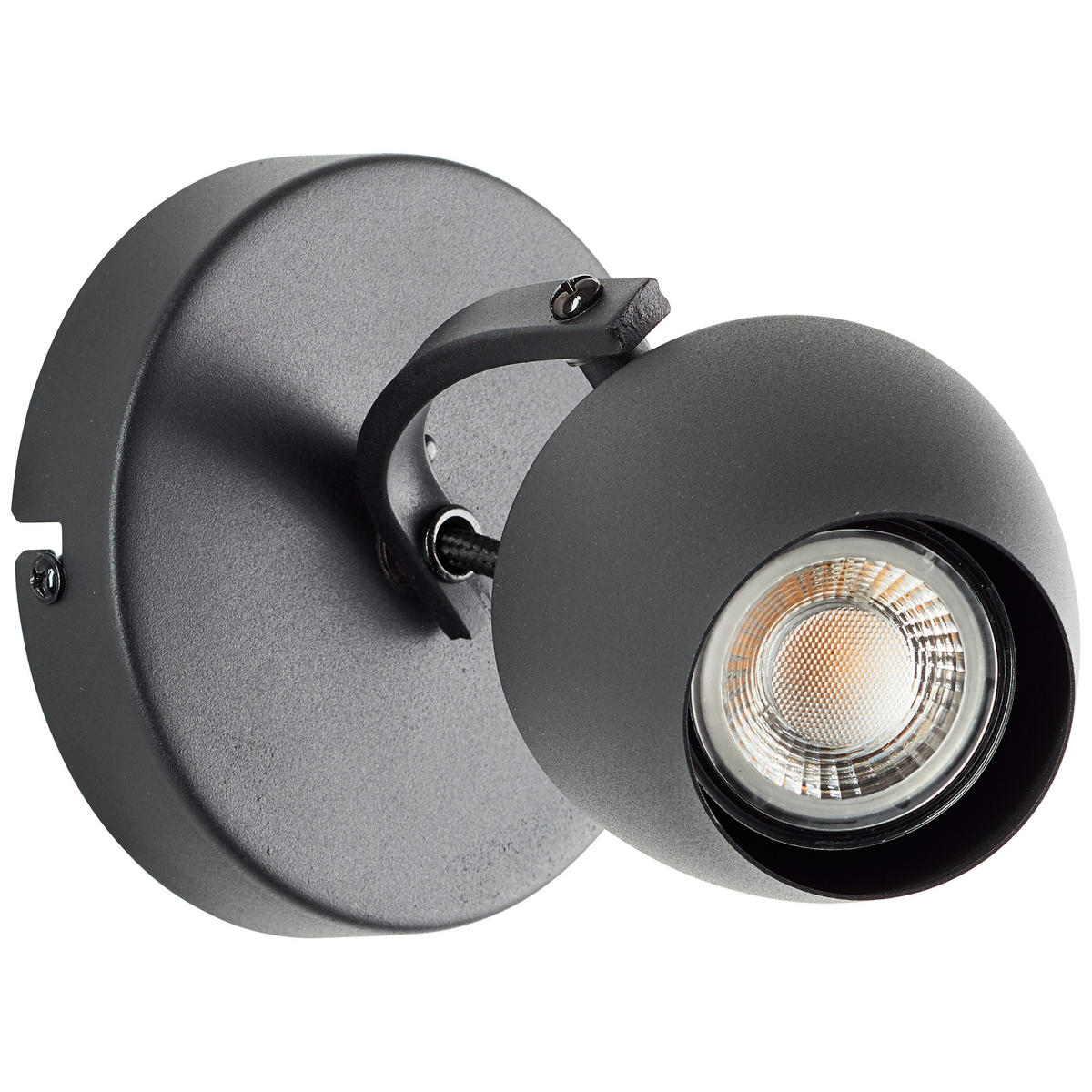 LED SPOT Vertino Schwarz 15/12/17 cm - Schwarz, Kunststoff (5cm) - Brilliant