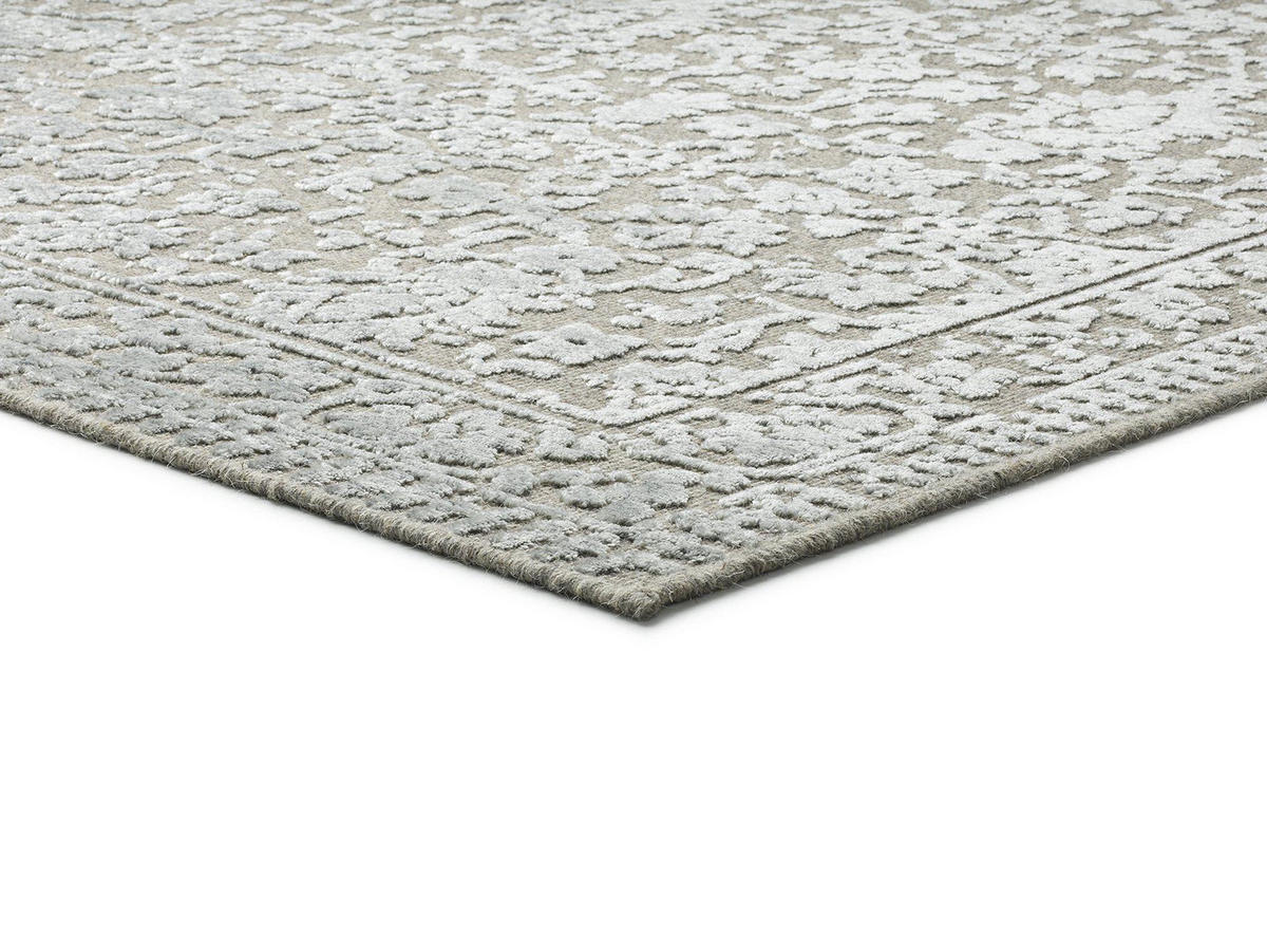 VINTAGE-TEPPICH Silber Isabella 140/200 cm - Silberfarben, Naturmaterialien/Textil (140/200cm) - Atticgo