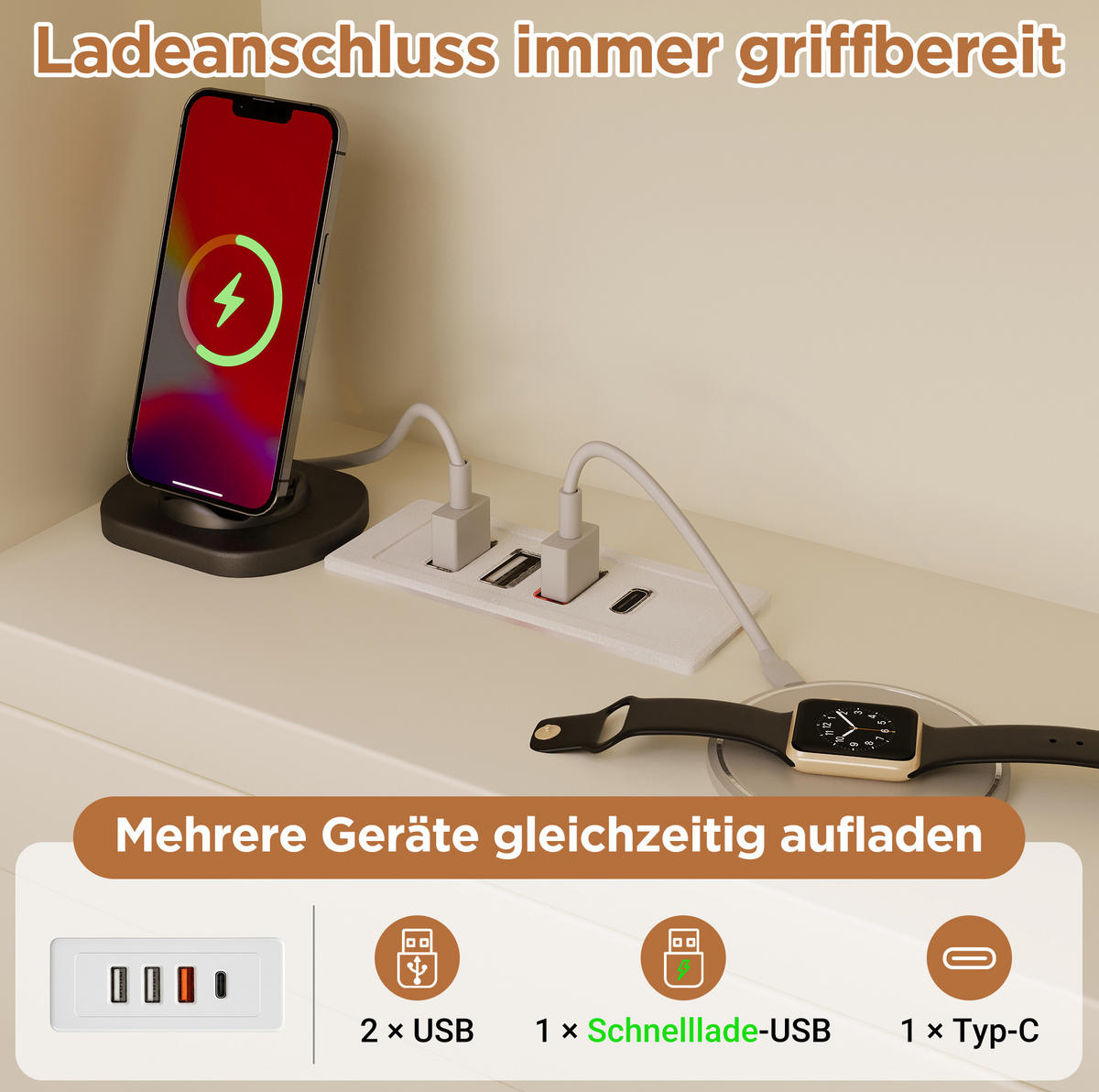 ČALÚNENÁ posteľ s prístelkou 90/190 cm biela, drevená, s úložným priestorom a USB nabíjaním - biela, textil (90/190cm) - BEAOK