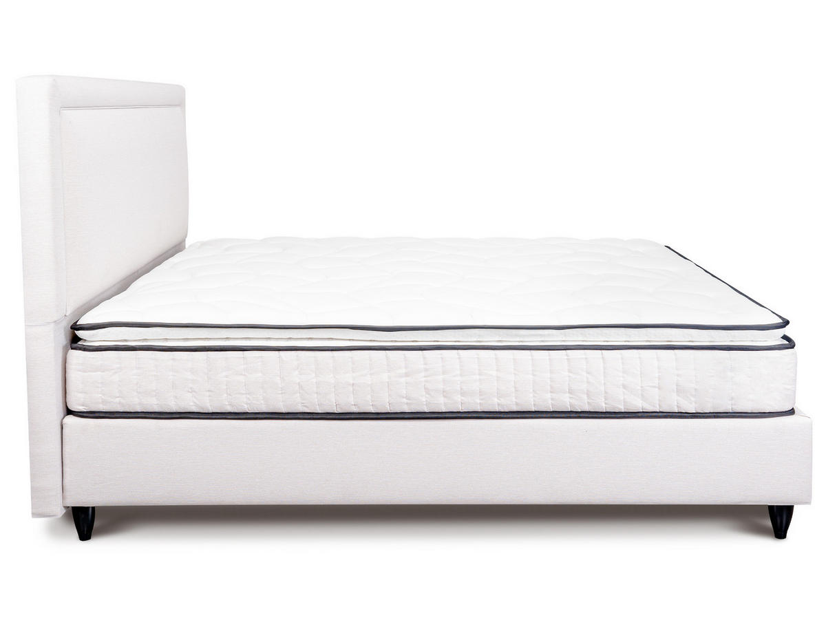 POLSTERBETT Snow Hellbeige 180/200 cm mit Bettkasten - Creme, Textil (180/200cm) - wonello