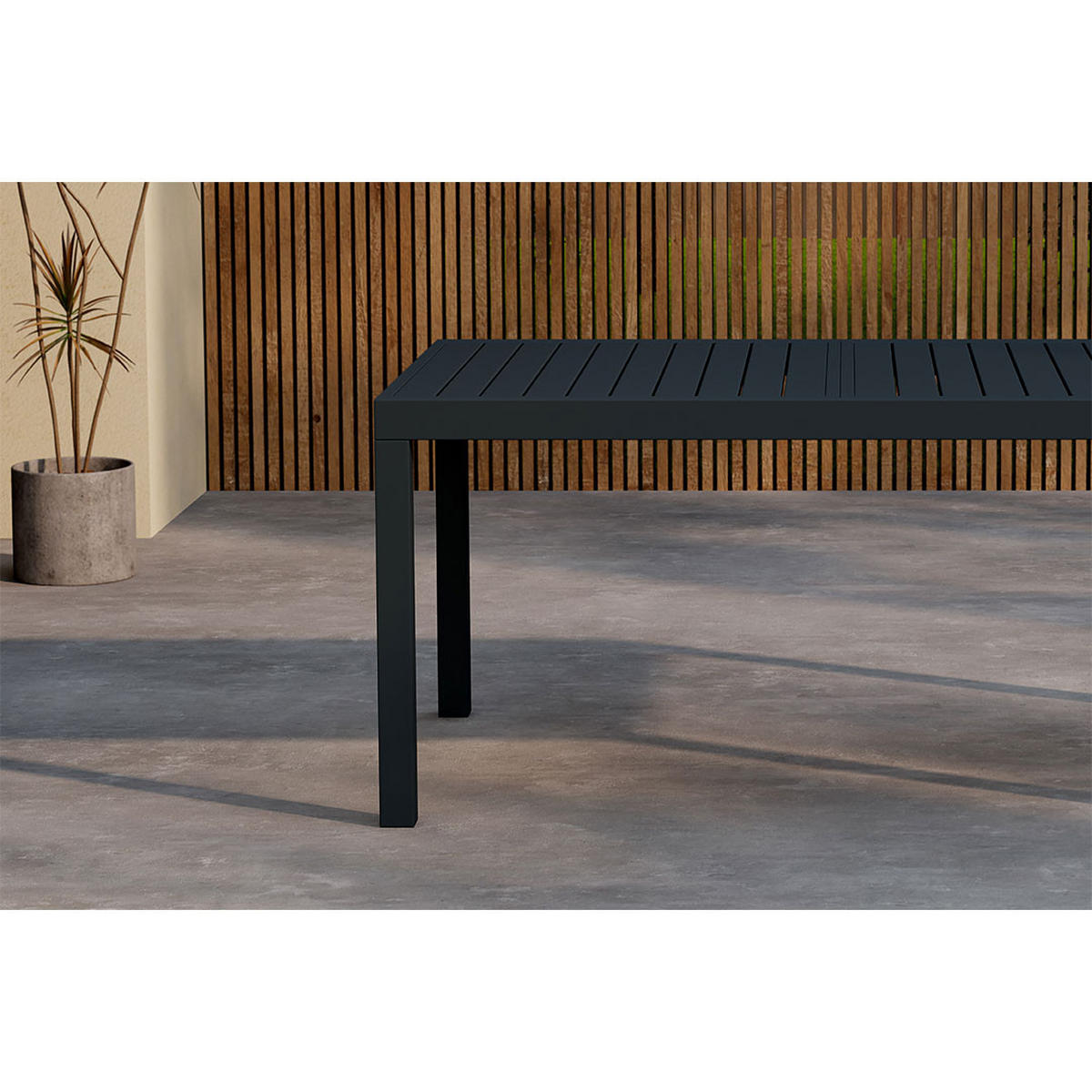 GARTENTISCH, Capo, Schwarz, Metall, 100 x 160 x 75 cm - Schwarz, Metall (160/100/75cm) - ebuy24