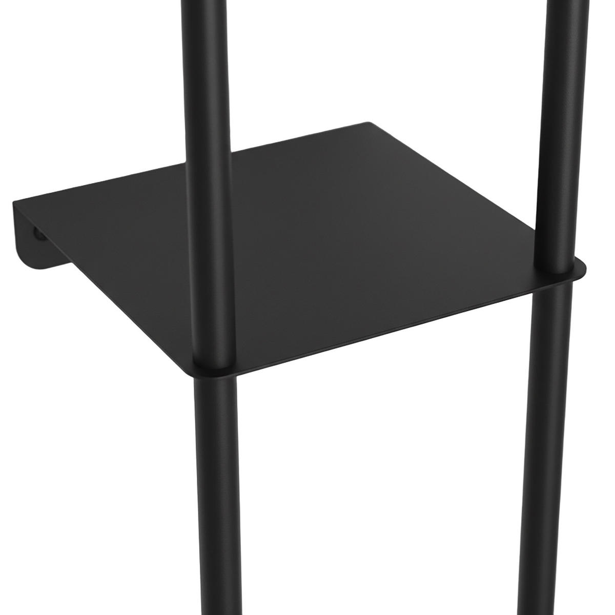 STENOVÝ vešiak na uteráky - čierna, kov (20/83.5/20cm) - Relaxdays