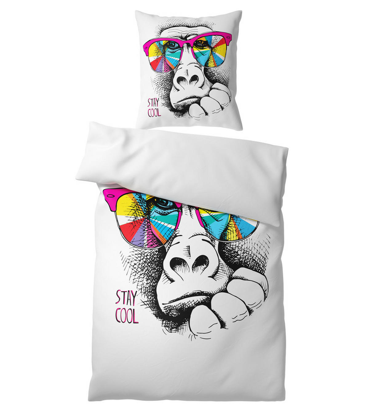 BETTWÄSCHE 2-teilig Stay Cool - Weiß, Naturmaterialien (135/200cm) - Sanilo