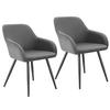 ESSZIMMERSTUHL 1er Set Marilyn 58 x 62 x 82 cm grau/schwarz - Schwarz/Grau, Kunststoff (62/82/58cm) - tectake