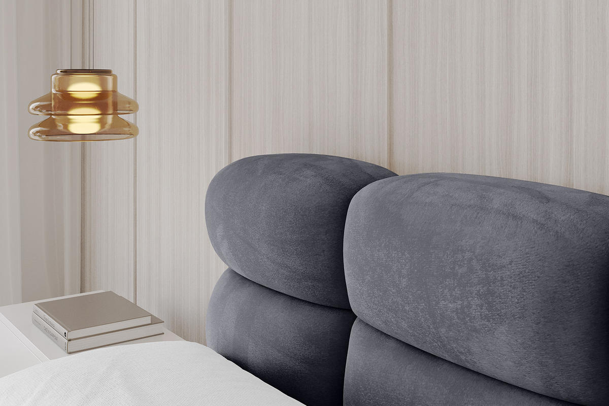 POLSTERBETT mit Bettkasten und Lattenrost, Boxbett ohne Matratze - NOMA 120x200 Dunkelgrau - Dunkelgrau, Holzwerkstoff/Textil (120/200cm) - ALTDECOR