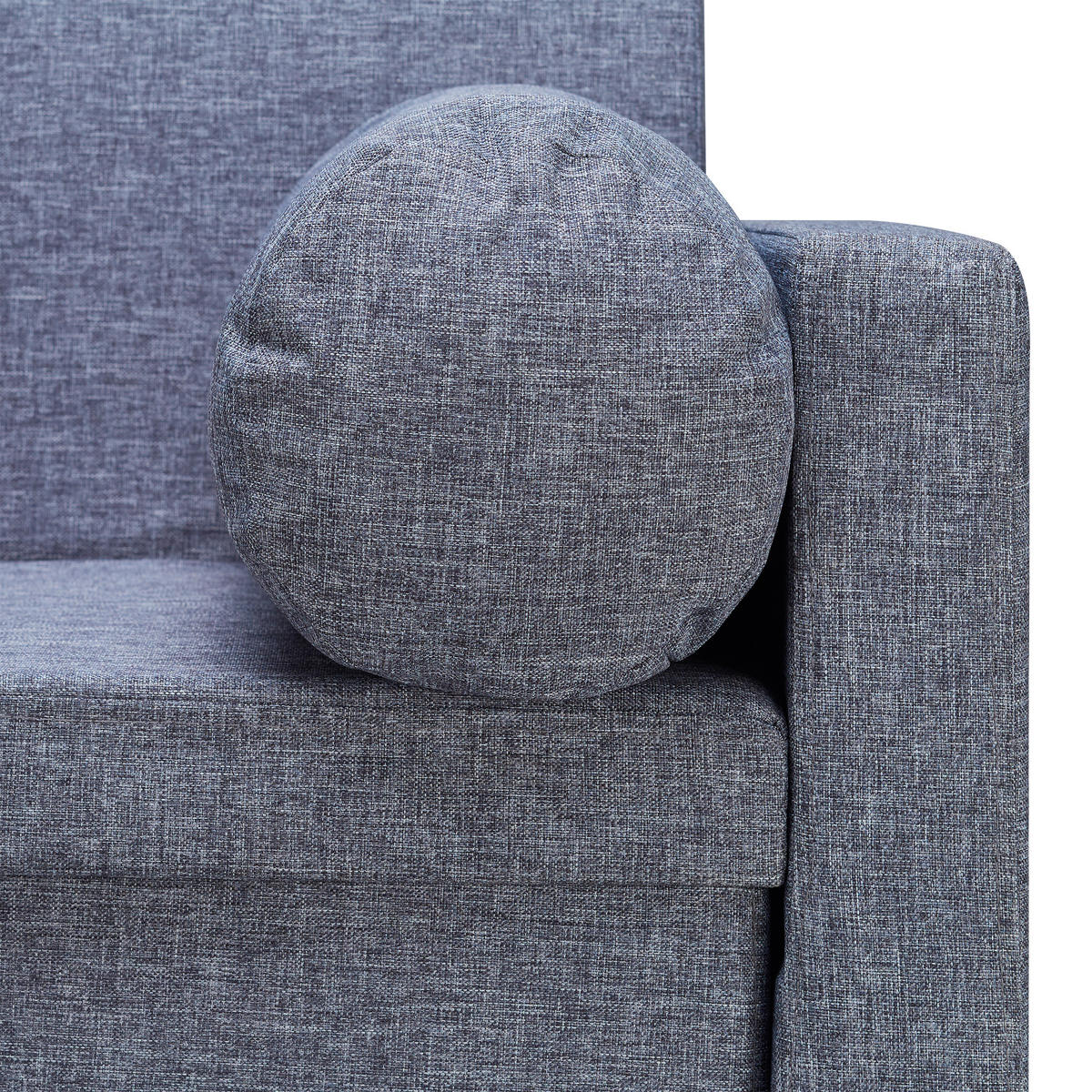 SITZBANK - Anthrazit, Holzwerkstoff/Textil (115/75/47cm) - Relaxdays