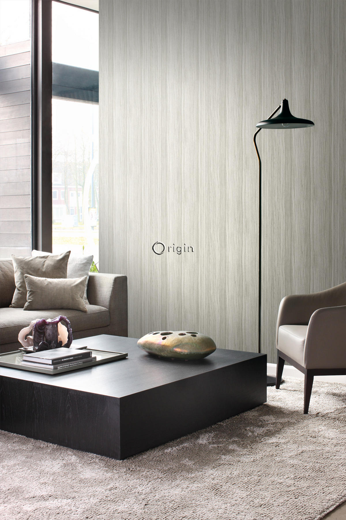TAPETE Streifenmuster 53 cm x 10.05 m - Beige, Papier (53/1000cm) - Origin Wallcoverings