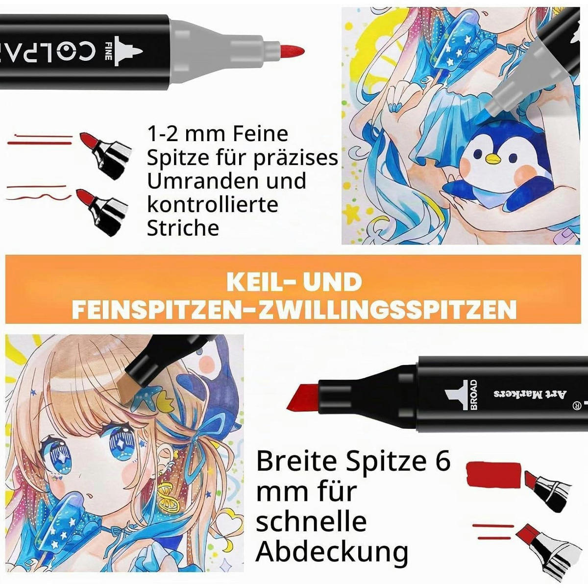 MARKER Set 262-teilig mit Tragetasche - Multicolor, Kunststoff (23/16.5/33.5cm)