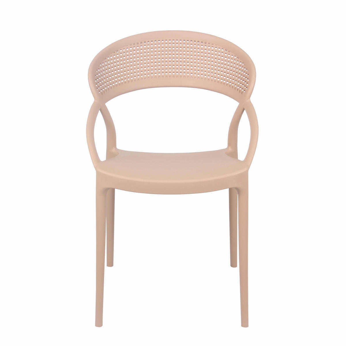 GARTENSTUHL 4-tlg., Rosa - Pink, Kunststoff (53/82/58cm) - Oviala