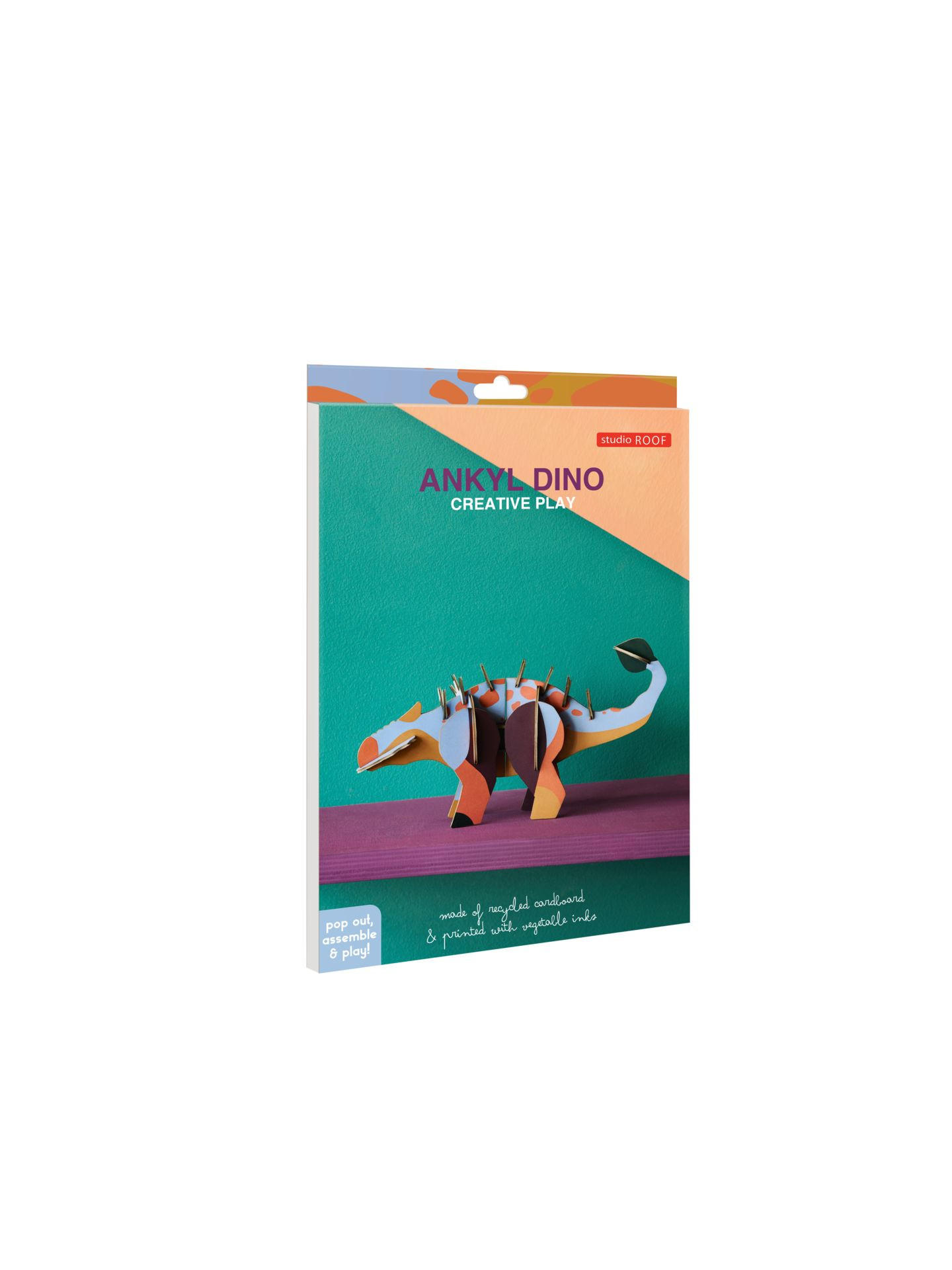 DEKOFIGUR Stacheliger Dino 4.4/12 cm - Multicolor, Wellpappe (4.4/12/20cm) - KUNSTLOFT