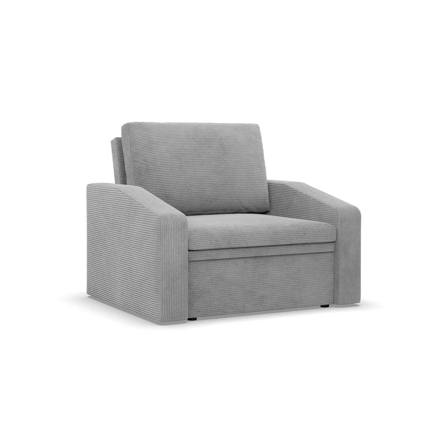 LOUNGESESSEL ORBIT, 80 CM, Cord - Grau - Grau, Textil (108/80/87cm)