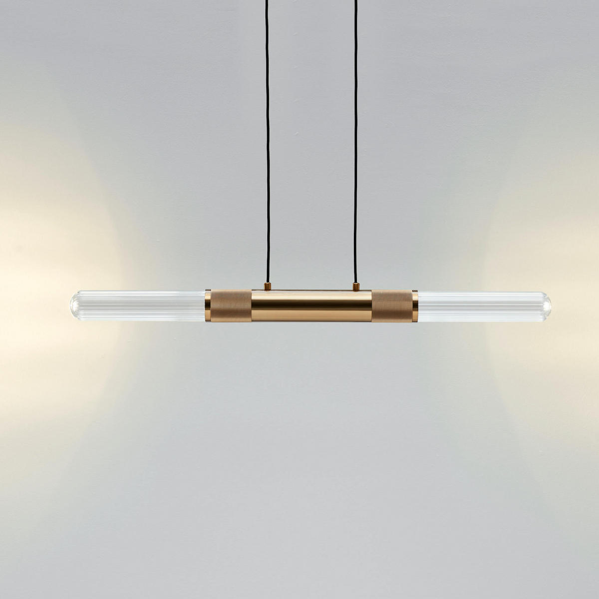 HÄNGELEUCHTE Hita, Gold / Messing, 112cm - Goldfarben, Glas (112/6.5/112cm) - KOSILUM