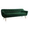 SOFA Skand 3 - Smaragdgrün/Naturfarben, Holz/Textil (180/75/74cm) - MIRJAN24