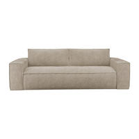 SCHLAFSOFA EXPRESS Dunlopillo Gemusterter Samt beige 160 cm - Beige, Textil (234/90/100cm) - Sia Home