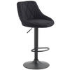 BARHOCKER Stoff schwarz - Schwarz, Textil/Metall (46/83/49cm) - CLP