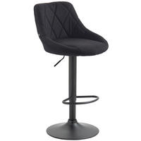 BARHOCKER Stoff schwarz - Schwarz, Textil/Metall (46/83/49cm) - CLP