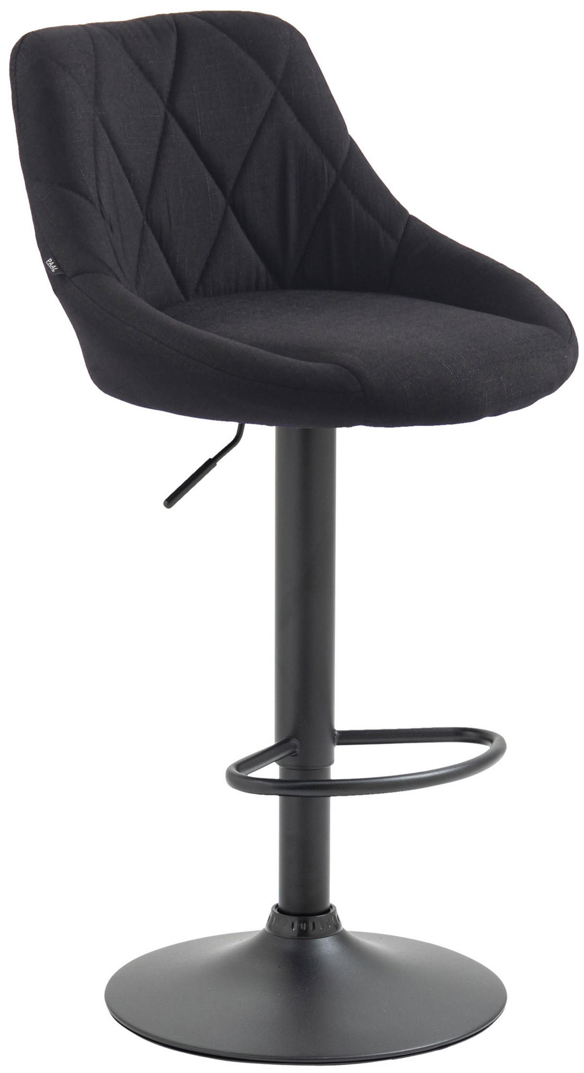BARHOCKER Stoff schwarz - Schwarz, Textil/Metall (46/83/49cm) - CLP