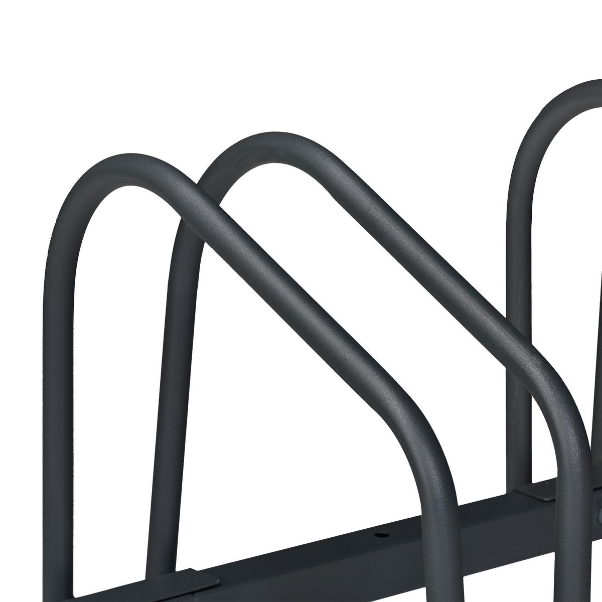 FAHRRADSTÄNDER Anthrazit für 5 Fahrräder Stahl - Anthrazit, Metall (130/27/33cm) - Relaxdays