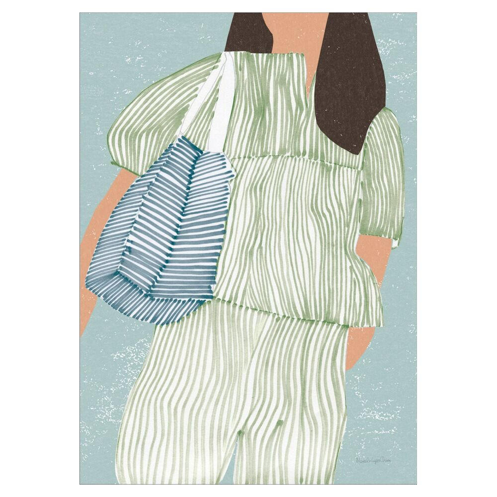 POSTER Wild Apple - Striped ll - Grün, Papier (70/100/0.1cm) - Poster&Frame