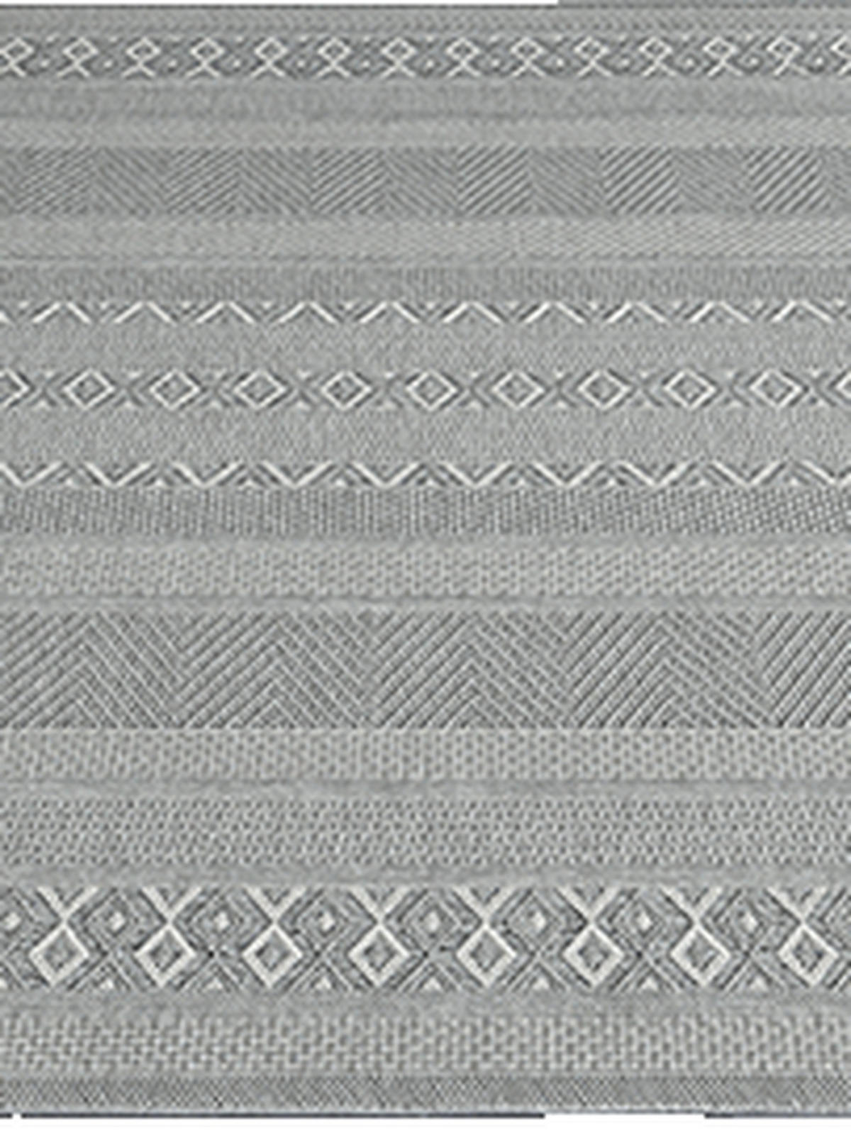 TEPPICH Flachgewebe ESERA Gestreift Polypropylen Grau 140 x 200 cm - Grau, Textil (140/200cm) - KADIMA DESIGN