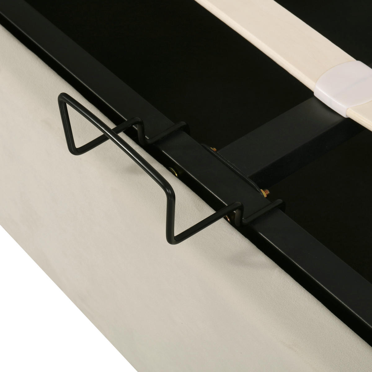 POLSTERBETT 180x200cm Beige Samt Mit Hydraulik & 3 Schubladen - Beige, Textil (180/200cm) - FLIEKS