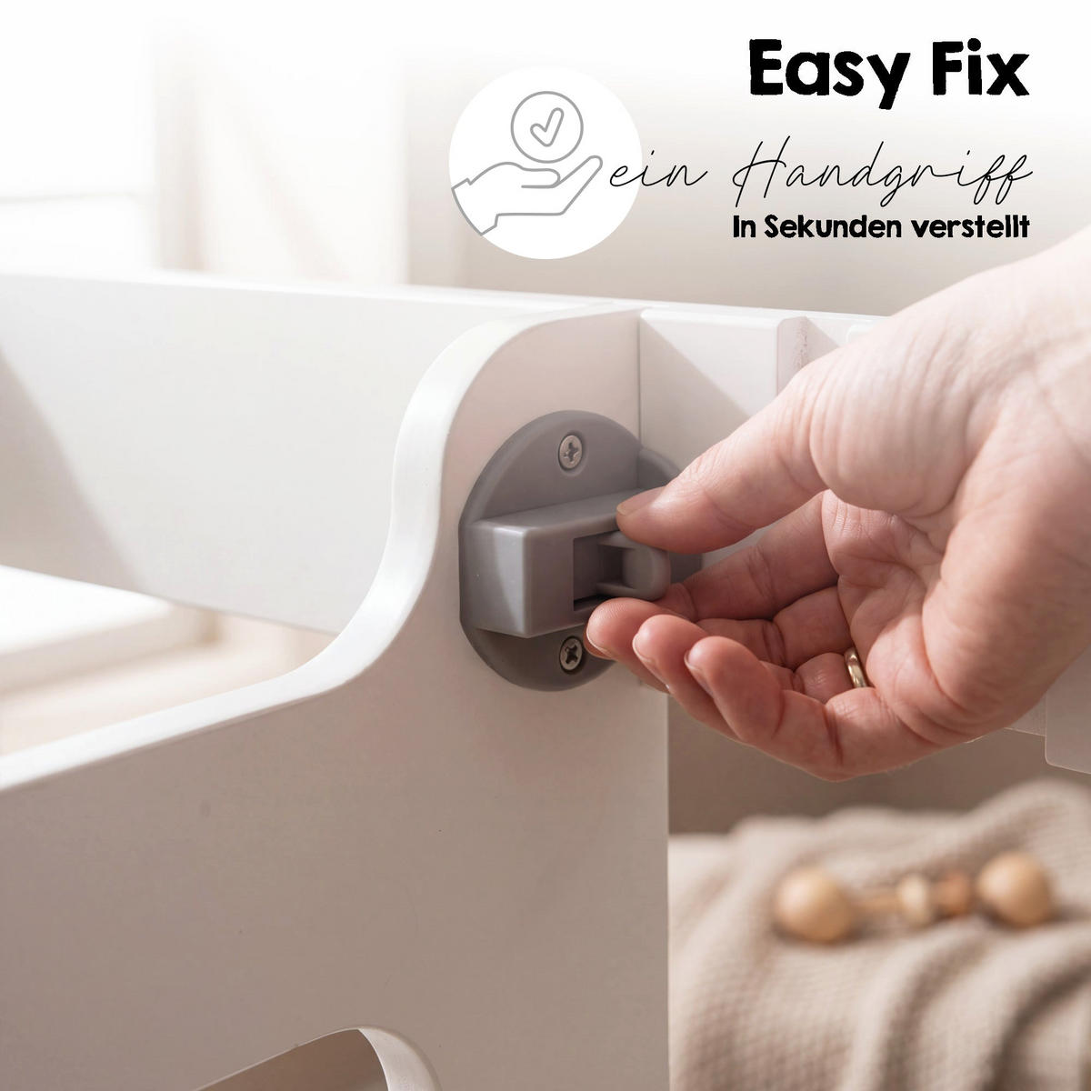 LERNTURM Sit & Step 2in1 - Weiß, Holzwerkstoff/Metall (53.5/88/51.5cm) - Roba