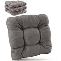 STUHLKISSEN HighLux SK 40/40/8cm Hellgrau (4tlg) - Hellgrau, Textil (40/40/32cm) - Beautissu 