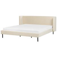 POLSTERBETT 180/200 cm Helles Beige Arette - Beige, Textil (180/200cm) - Beliani
