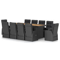GARTENSET Yarnell 11-teilig - Schwarz, Metall - Nettlife
