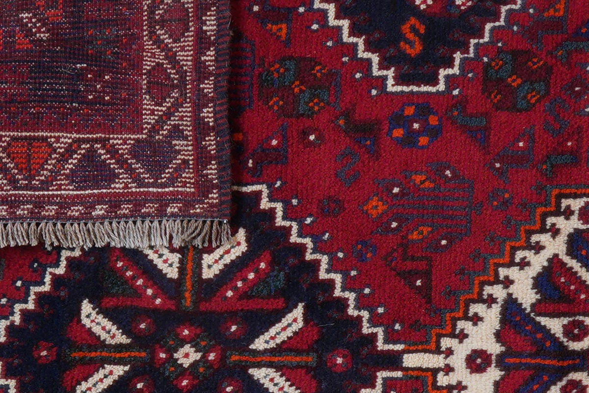 ORIENTTEPPICH handgeknüpft Gashgai Rot 172/126 cm Schurwolle - Rot, Textil (126/172cm) - Looma
