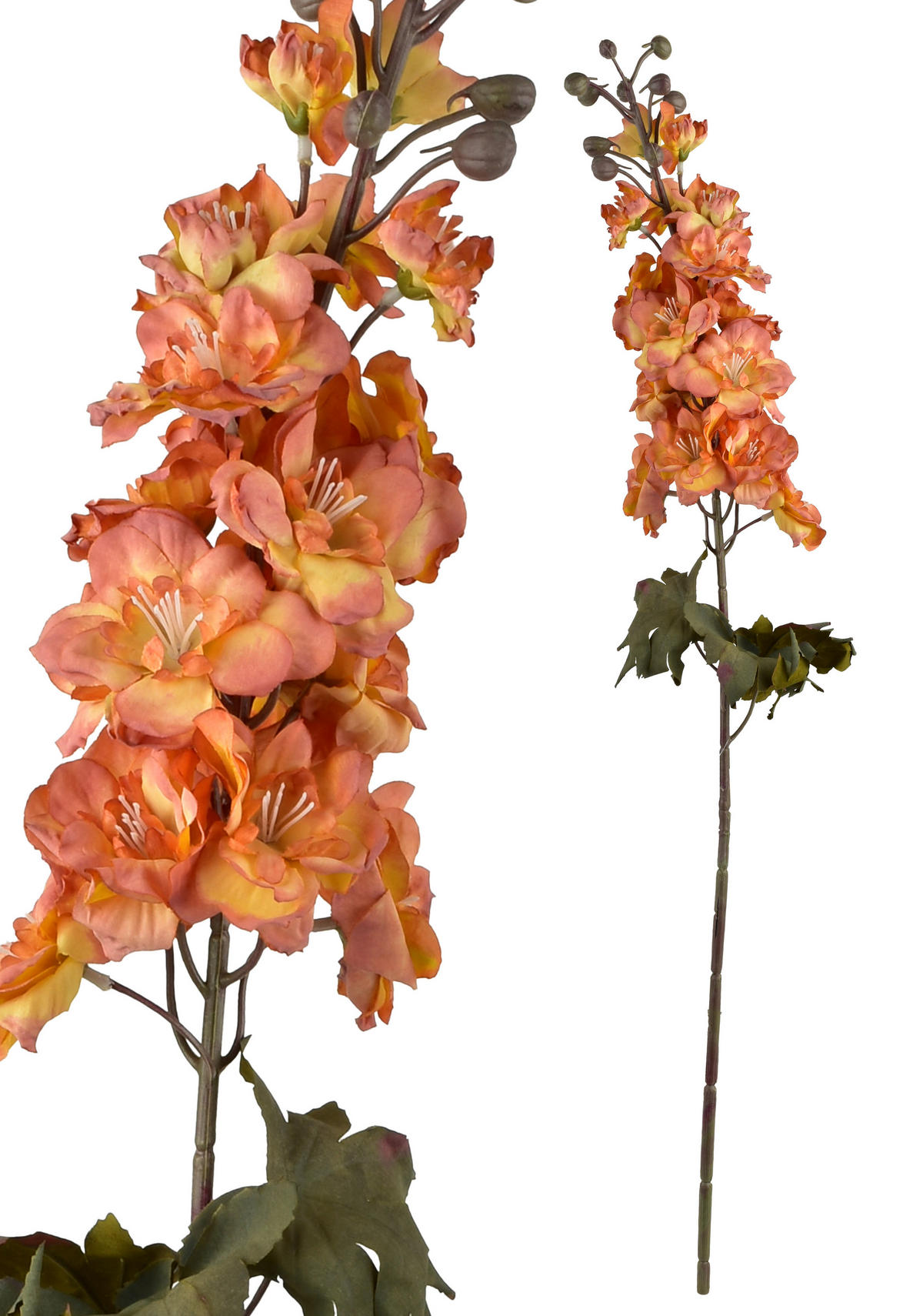 UMĚLÁ KVĚTINA VIRIDIS OSTROŽKA 80 CM - pomerančová, plast (80cm) - Mondex