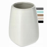 BADEZIMMERTASSE für Zahnpasta und Zahnbürsten, weiß - Weiß, Keramik (8/11cm) - KADAX