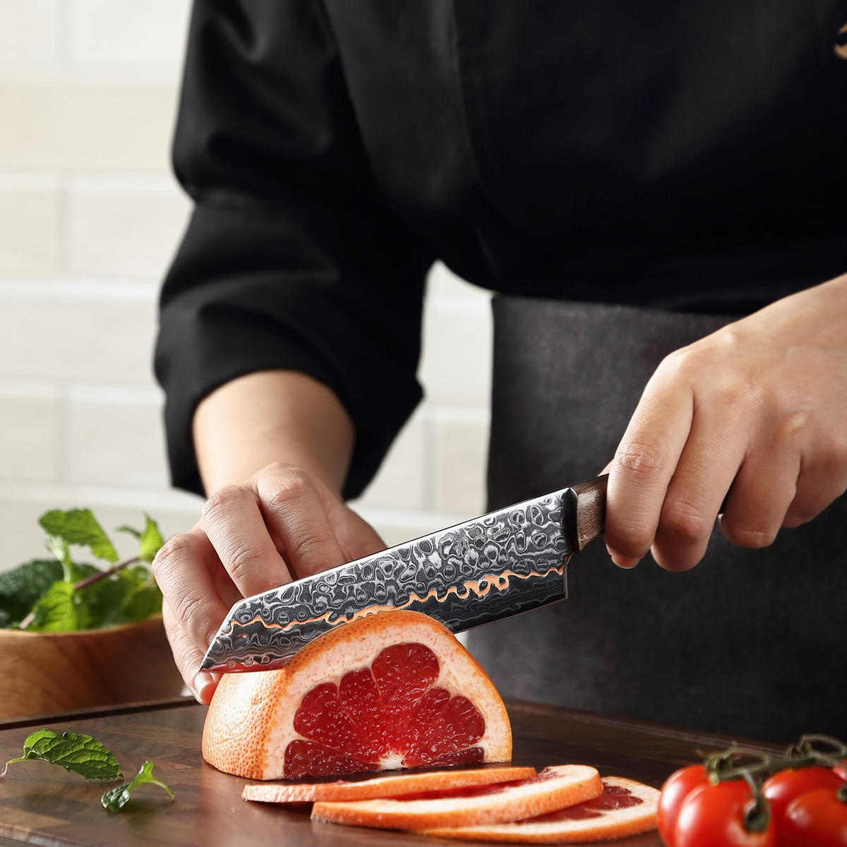 MESSERSET 3-tlg. 9-18 cm - Ahornfarben, Holzwerkstoff/Metall - Wakoli