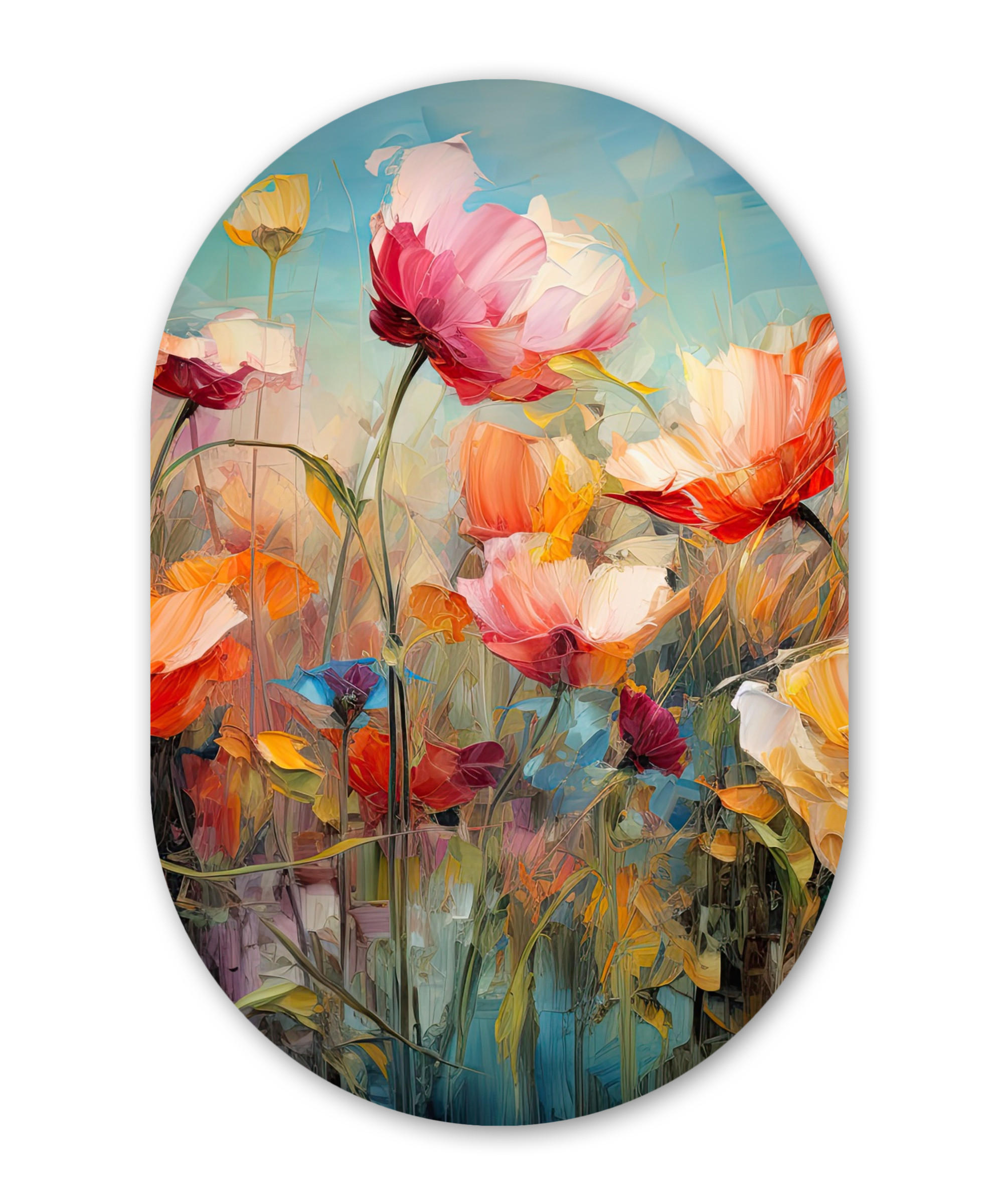 NÁSTĚNNÝ OBRAZ Květiny - Akvarel - Umění - Botanické - Příroda 60x90 cm - pomerančová, plast (60/90cm) - MuchoWow