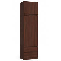 KLEIDERSCHRANK Dunkelbraun 234/60/51 - Dunkelbraun, Holzwerkstoff (60/234/51cm) - RAUMHIRSCH FURNITURE