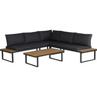 LOUNGEGARNITUR Fiora 5-Sitzer Grau - Grau, Metall - Habitat Garten