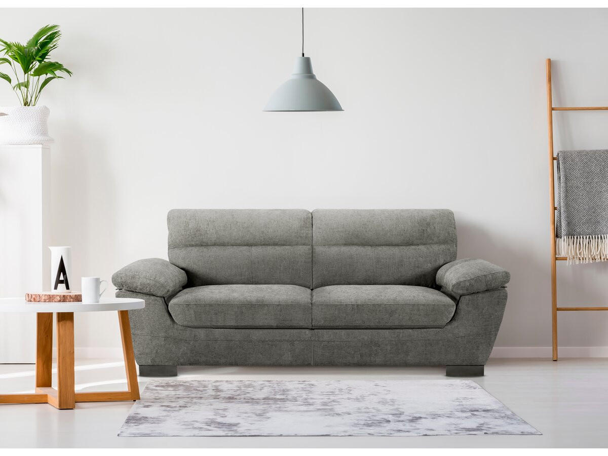 3-SITZER-SOFA Dallas Grau - Grau, Textil (210/90/88cm) - Habitat Garten