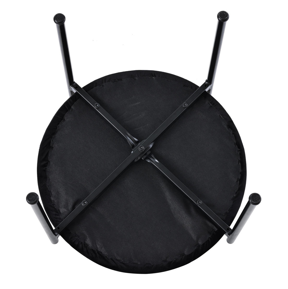 ESSZIMMERSTUHL 6er-Set mit Rattan-Rückenlehne Samt Schwarz - Schwarz, Metall (40/75/45.2cm) - Meubliv