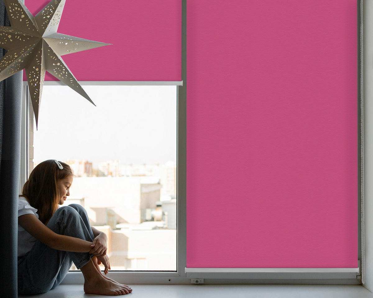 VNÚTORNÁ roleta - okenná roleta - roleta - 100x140 cm - Ružová - pink, plast (100/140/0.5cm) - TULUP