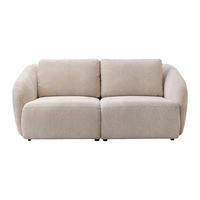 SOFA - 2 Personen - stoff - beige Liruno - Beige, Textil (200/85/104cm) - Vente-Unique