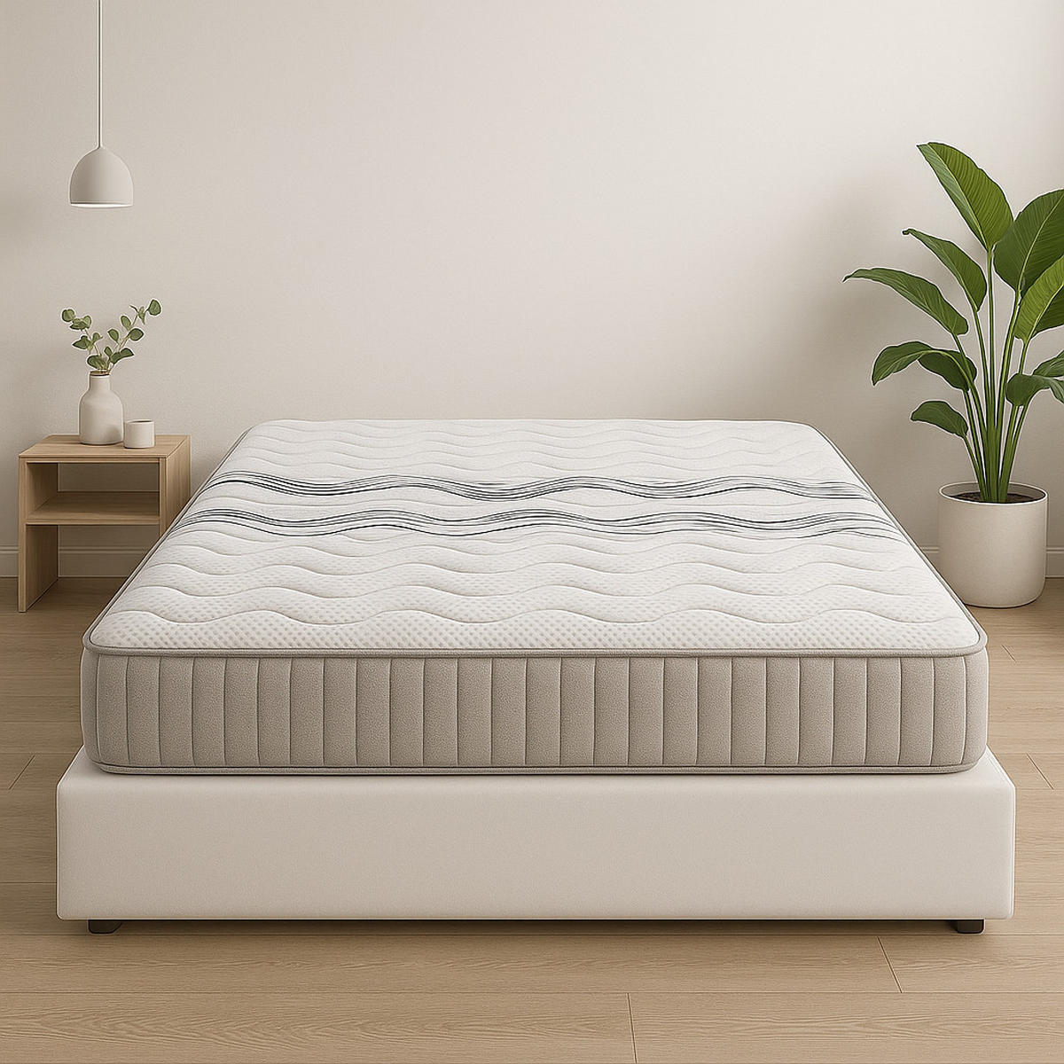 MATRATZE 160x200 Viskofeder H2/H3 30 cm - Weiß, Textil (160/200cm) - Simpur