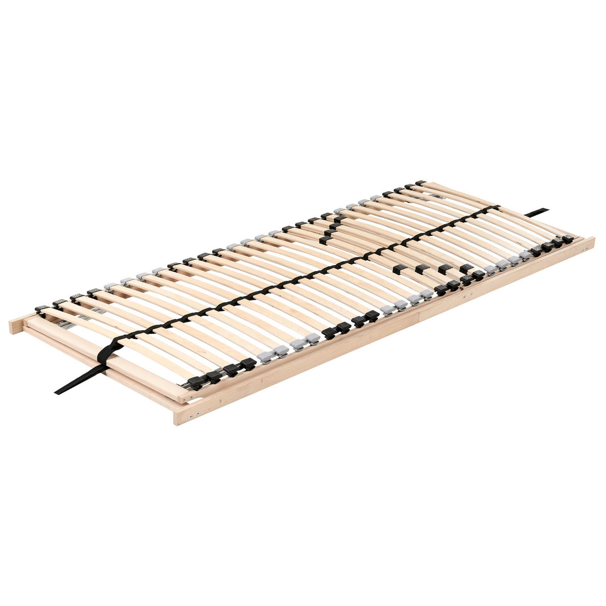 LATTENROST manuell verstellbar 80/200 cm Monthois - Hellbraun/Braun, Holz (80/200cm) - Beliani