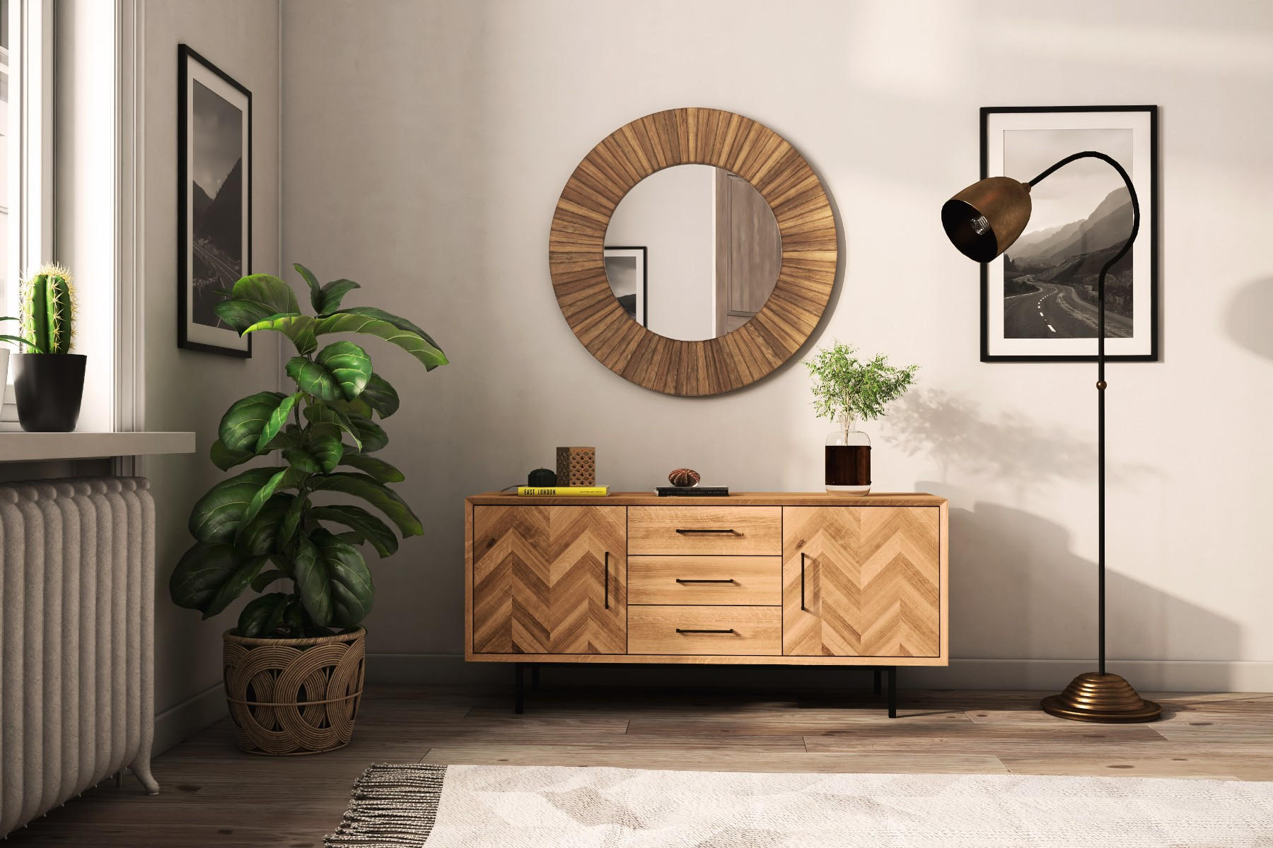 Thumbnail - byoak Kommode, Wildeiche, Holz, Echtholz,Eiche, 144x65x45 cm, Wohnzimmer, Kommoden & Sideboards, Kommoden