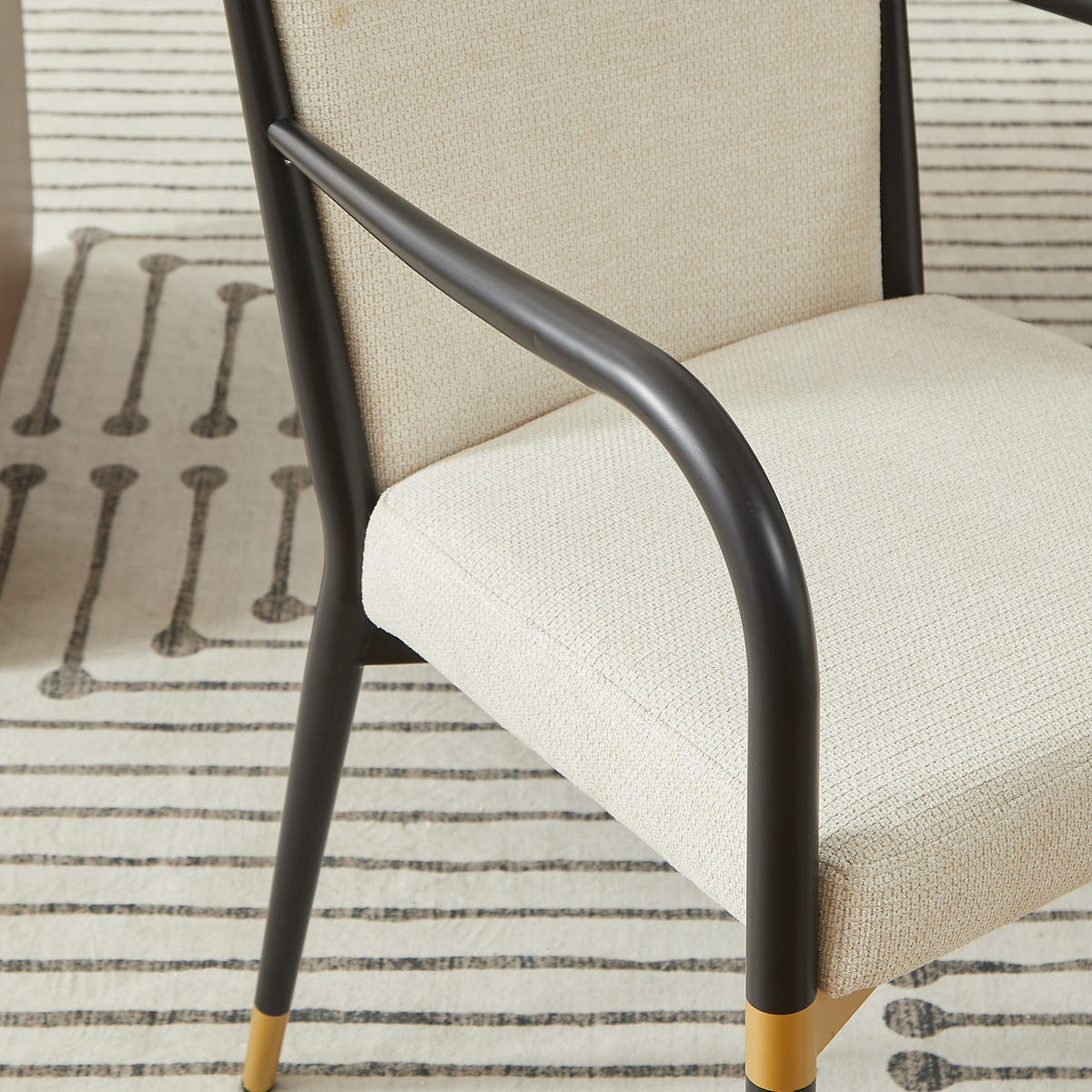 ESSZIMMERSTUHL 2er-Set mit Armlehnen und Stoffkissen, Creme - Beige, Textil (49/102/59cm)