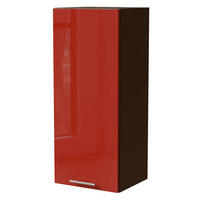 HÄNGESCHRANK Brerra W4/40 Lava / RAL 3002 karminrot Hochglanz 40 / 32,5 / 96cm - Dunkelgrau/Rot, Holz/Holzwerkstoff (40/96/32.5cm) - Feldmann-Wohnen