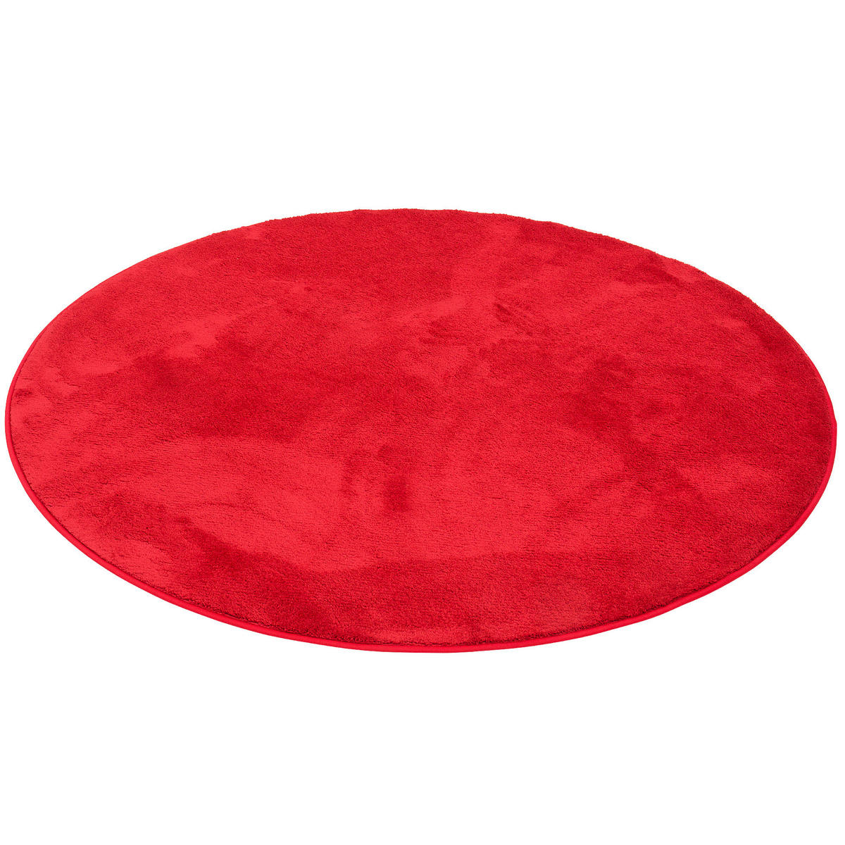 HOCHFLOR LANGFLOR TEPPICH SUPER SOFT MELIA RUND - Weinrot, Textil (120/120cm) - Pergamon