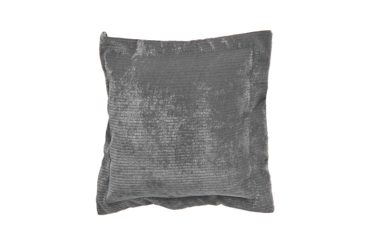 FLATTERKISSEN MEDIUM SEPHI Cord - Grau, Textil (75/75cm) - KAWOLA