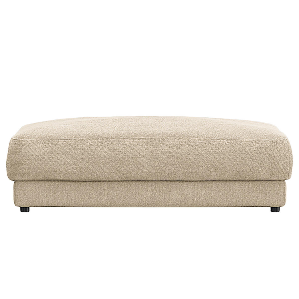 POLSTERHOCKER - rechteckig - Beige/Schwarz, Kunststoff/Textil (134/45/65cm) - home24